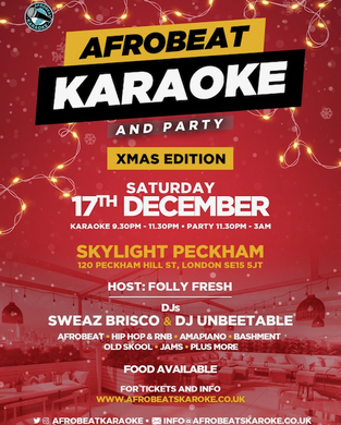 Afrobeat Karaoke & After Party - Xmas Edition