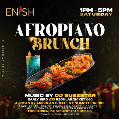 Enish Afropiano Brunch Saturday