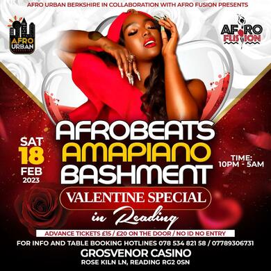 AFROBEATS AMAPIANO BASHMENT VALENTINE AFFAIR IN READING 
