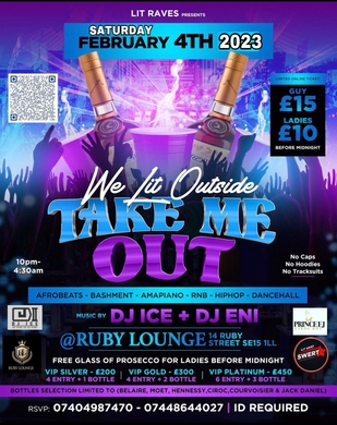 Ruby Lounge - We Lit Outside - Take Me Out
