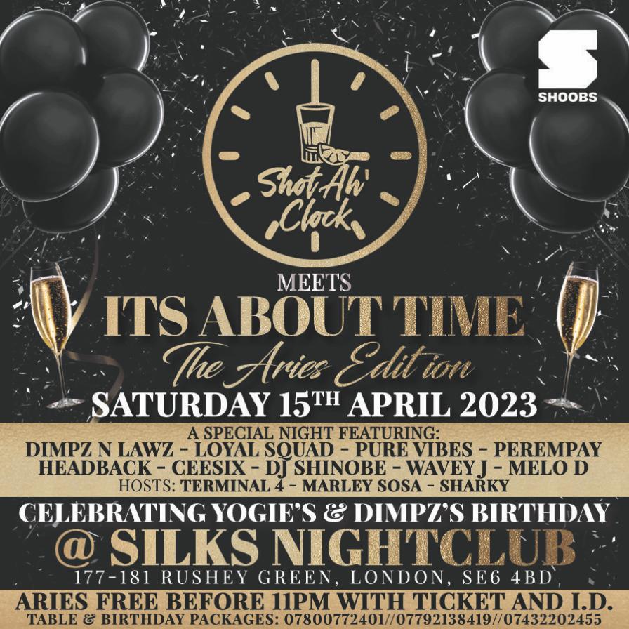 SHOT AH CLOCK MEETS IT'S ABOUT TIME - ARIES EDITION 