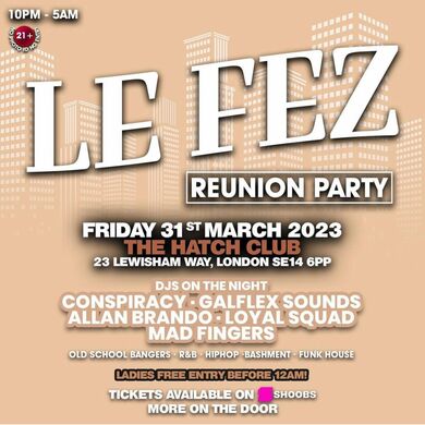 FREE VIP BIRTHDAY TABLES HATCH 