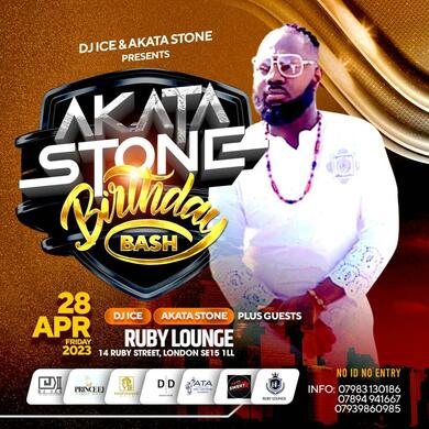 Ruby Lounge - Afrobeats Vs Bashment Featuring AKATA STONE Birthday Bash 