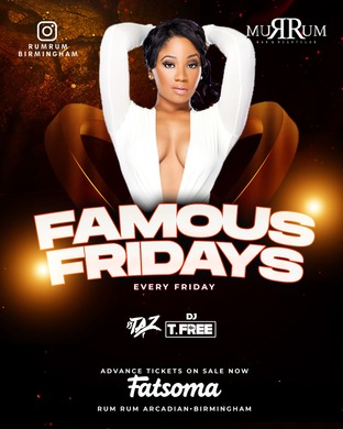 🎁 Famous Fridays at RumRum Club in Arcadian - Drink offers are Every Friday ★ FROM £2.50 ALL NIGHT ★ See Below 💎