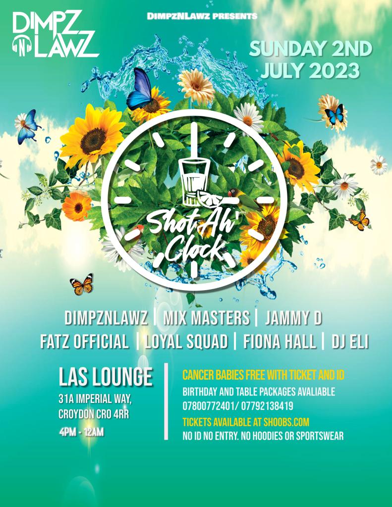 SHOT AH CLOCK- SUMMER PARTY
