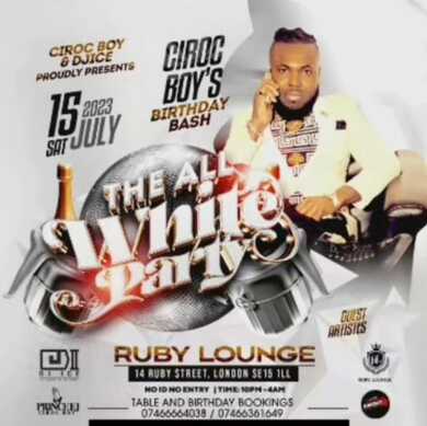 Ruby Lounge - The All White Party