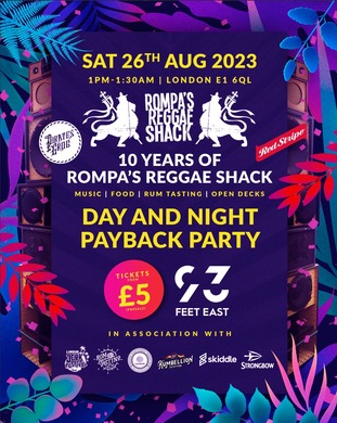 10 Years Of Rompa's Reggae Shack Carnival Warm Up Party