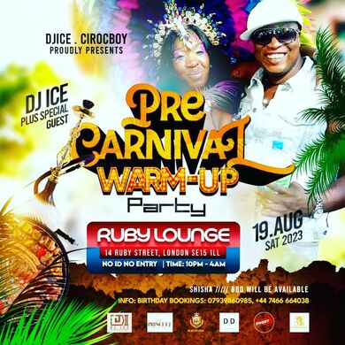 Ruby Lounge - Pre-Carnival Warmup Party