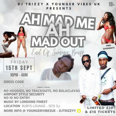 Ruby Lounge - Afrobeats Vs Bashment - MAD OUT