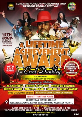 Lifetime Achievement Award Errol Dunkley