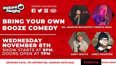 Bring your own booze comedy 