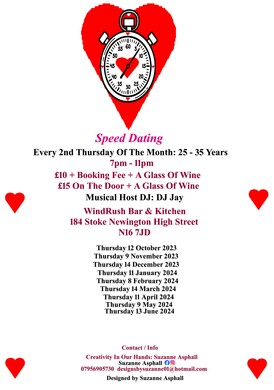 Speed dating 25 - 35 years. Thursday