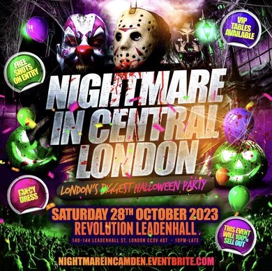 Nightmare In Central London - Halloween Party
