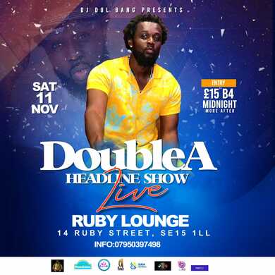 Ruby Lounge - Afrobeats Vs Bashment - Double A live