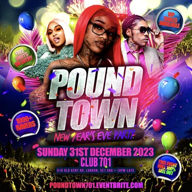 Pound Town - New Years Eve Hip Hop, Bashment, Afrobeats Party