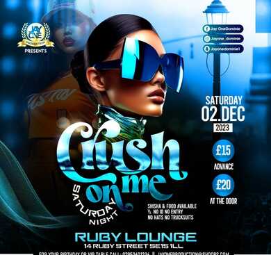 Ruby Lounge - Afrobeats Vs Bashment - Crush On Me