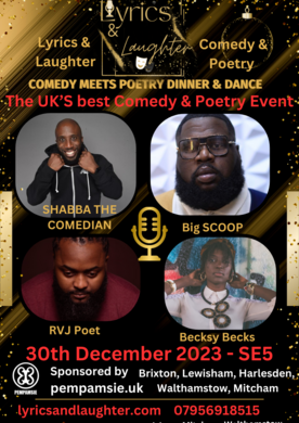 Lyrics and Laughter - Comedy meets Poetry, Dinner & Dance 
