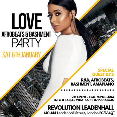 Love Afrobeats & Bashment Party