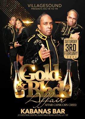 Villagesound Birthday Bash Capricorn CREED Affair "Gold & Black"