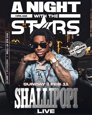 SHALLIPOPI OFFICIAL AFTER PARTY 11TH OF FEBRUARY AT LA LOUNGE