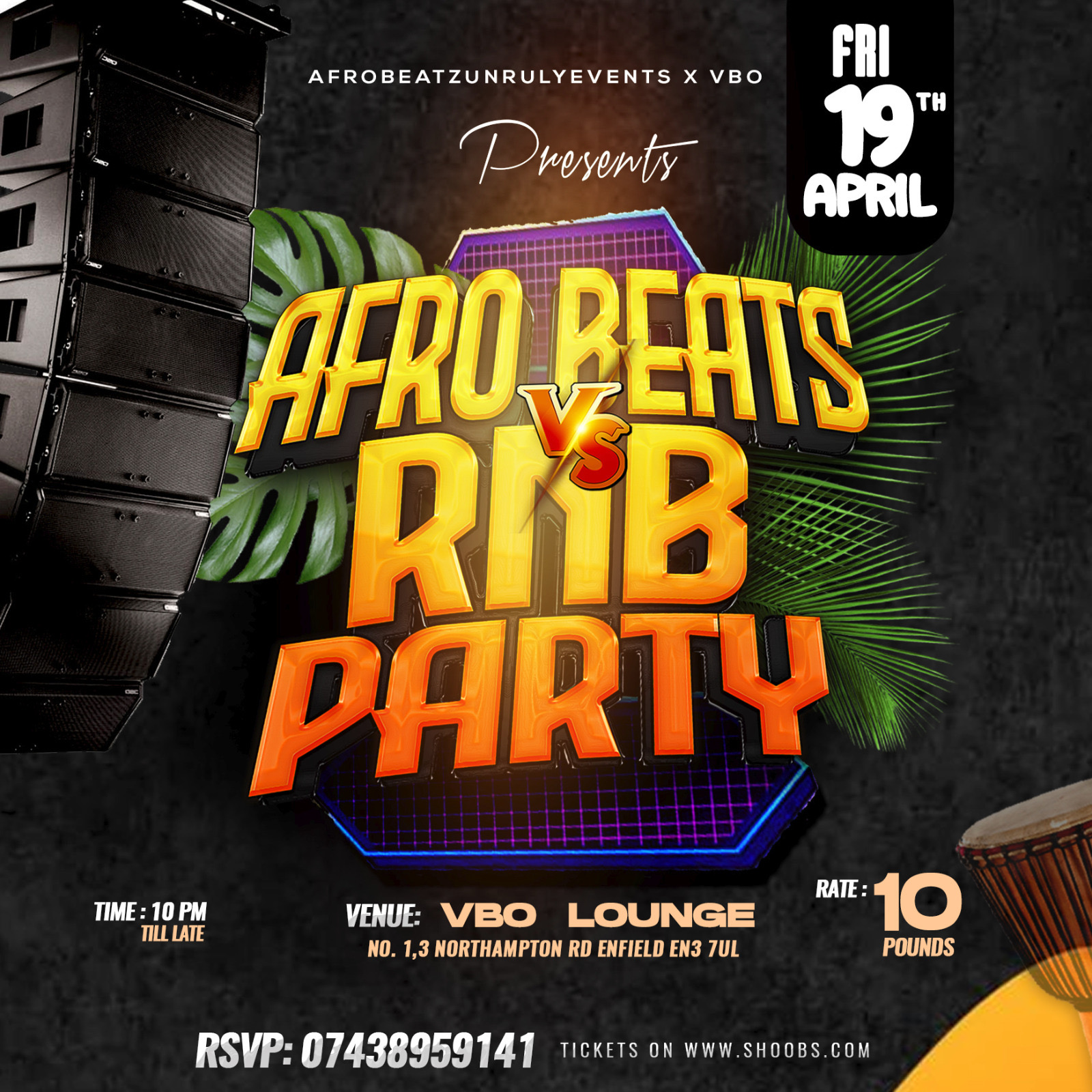 Afrobeats vs RnB Party - VBO LONDON