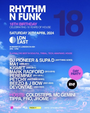 Rhythm n Funk’s 18th Birthday (Day Party)