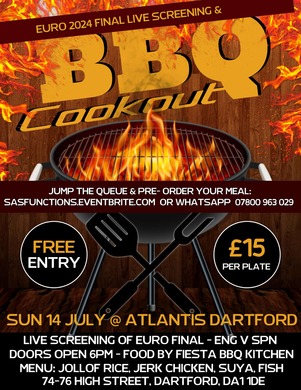 Euro Final @ Atlantis Dartford with BBQ