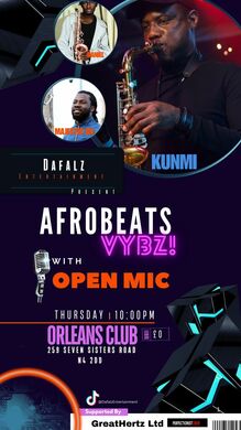 AfroBeats Vybz: Live Music and Open Mic