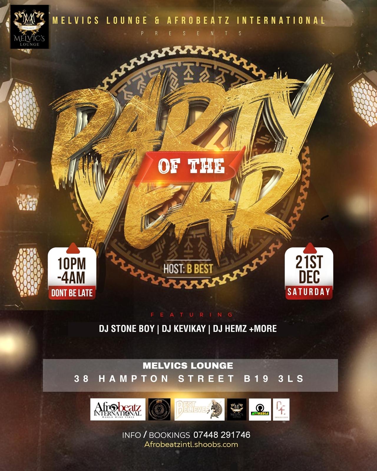 Party Of The Year #Birmingham @ Melvics Lounge 