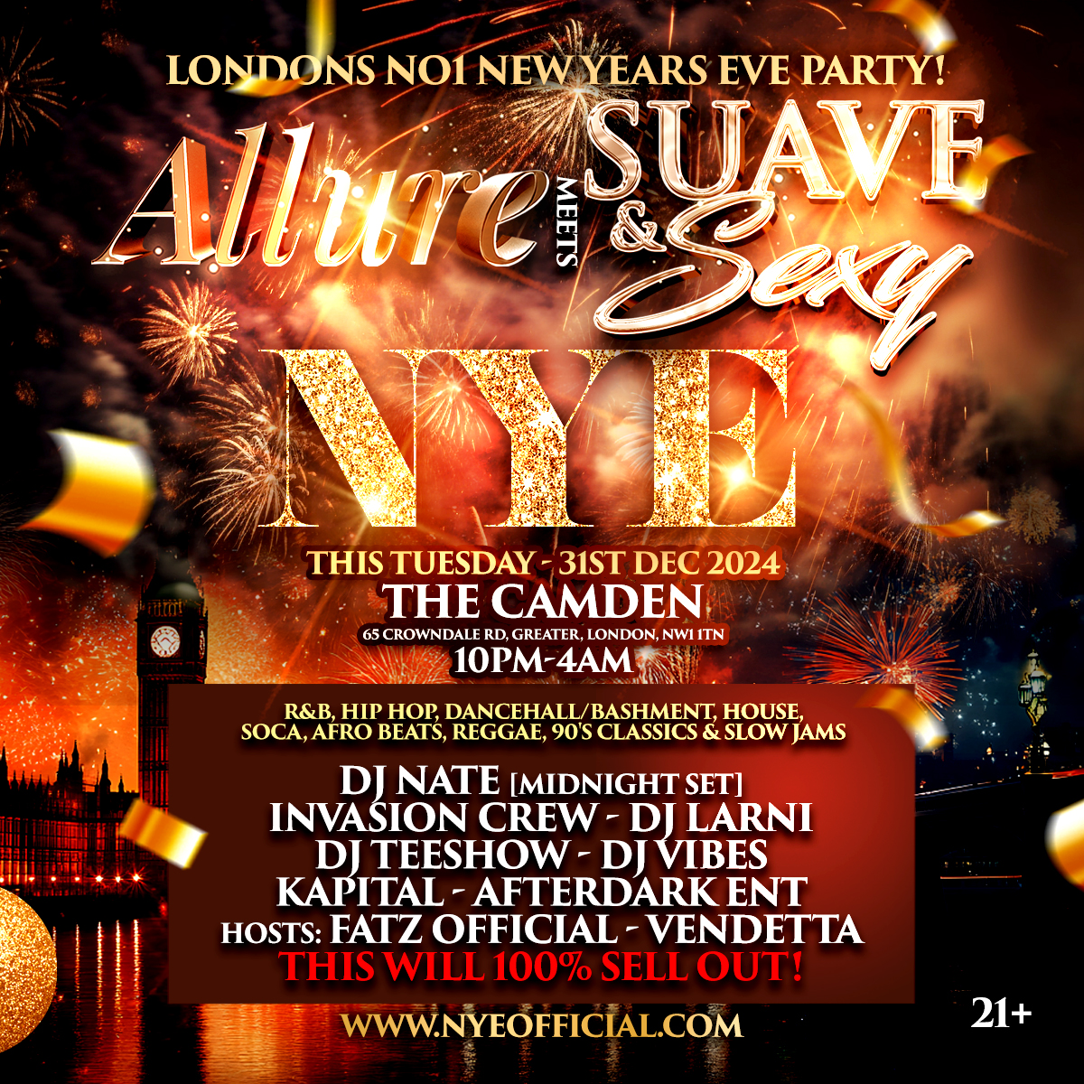 Allure Meets Suave & Sexy - New Year's Eve Party