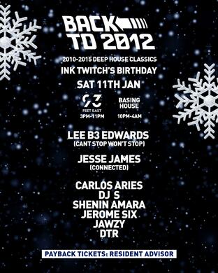 Back To 2012 Deep House Classics Afterparty