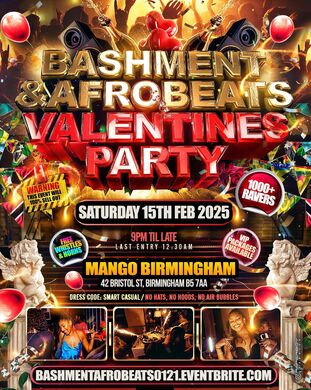 Bashment & Afrobeats - Valentines Party (Everyone Free Before 12AM)