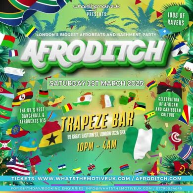 AFRODITCH - LDN's Biggest Afrobeats & Bashment Party (FREE B4 12AM)