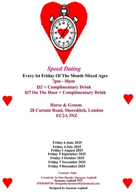Speed Dating. Mixed Ages.  Fridays.  