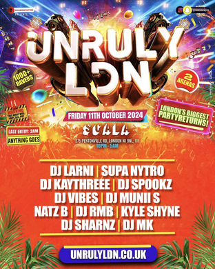 UNRULY LDN - London's Biggest Bank Holiday Party - 1000+ RAVERS