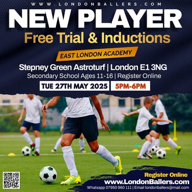 Half Term Football Trials (Ages 11-16) London Ballers Football Academy