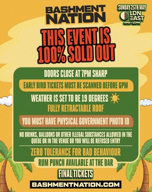 BASHMENT NATION - London’s Biggest Bank Holiday Day Party