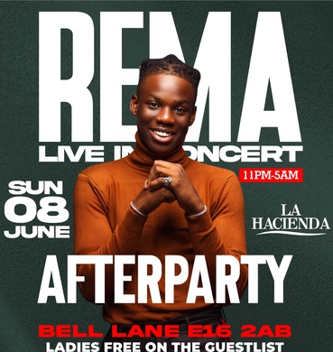REMA LIVE IN CONCERT AFTER PARTY SUNDAY JUNE 8th @ LA HACIENDA        