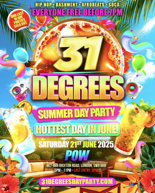 31 DEGREES - FREE Summer Rooftop Day Party
