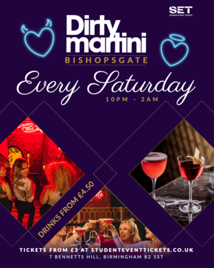 SATURDAYS AT DIRTY MARTINI BISHOPSGATE - SATURDAY 26TH JULY