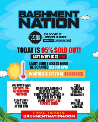 BASHMENT NATION - London’s Biggest Day Party Experience