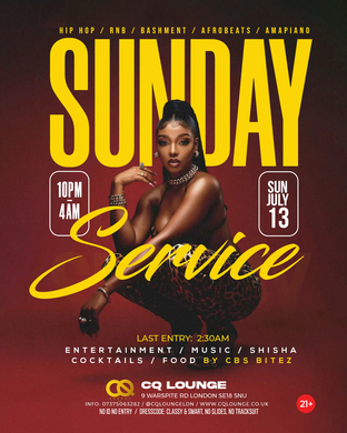 SUNDAY SERVICE @ CQ LOUNGE GARDEN 