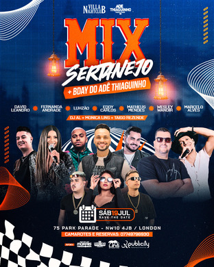 Mix Sertanejo + Bday Ade Thiaguinho 