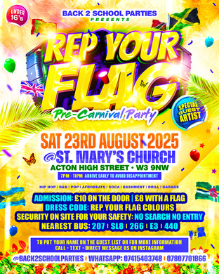 Rep Your Flag (Pre-Carnival Party)
