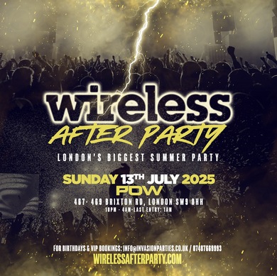 WIRELESS AFTER PARTY - Hip Hop x Bashment x Afrobeats - 800 RAVERS