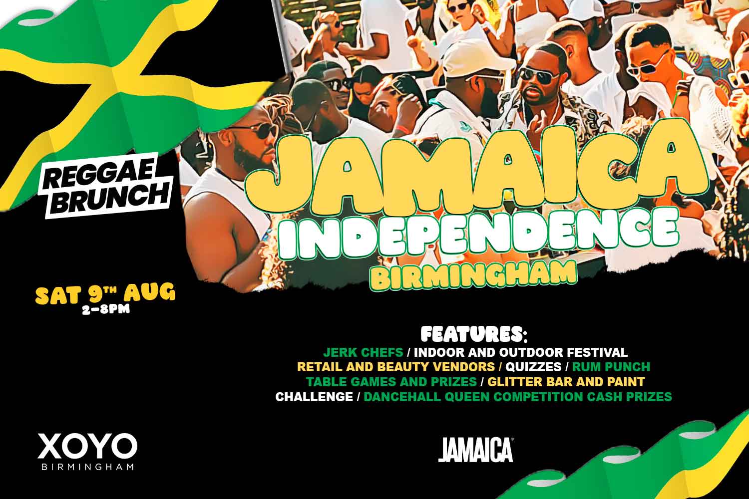 JAMAICA INDEPENDENCE - REGGAE BRUNCH BIRMINGHAM SAT 9TH AUG