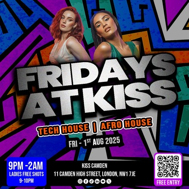Tech House & Afro House All Night | Friday 1st August 2025 at KISS