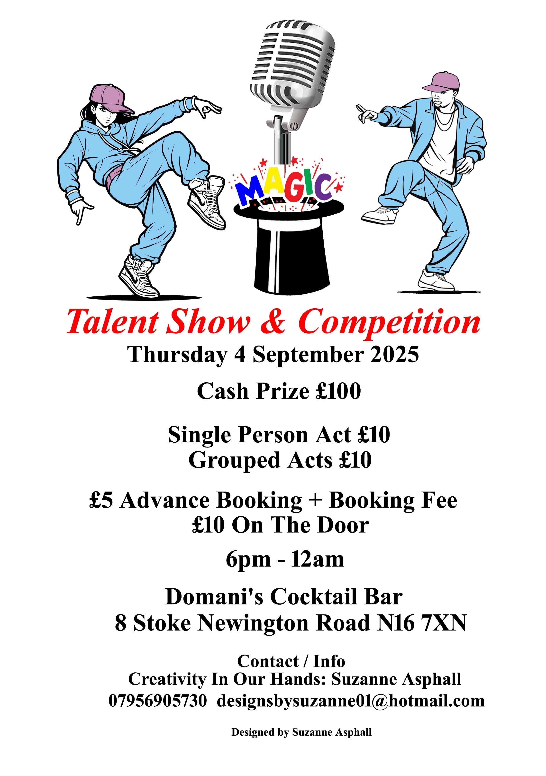 Talent Show & Talent Competition.  Cash Prize £100