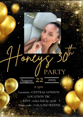 HONEY’S 30TH MASQUERADE PARTY