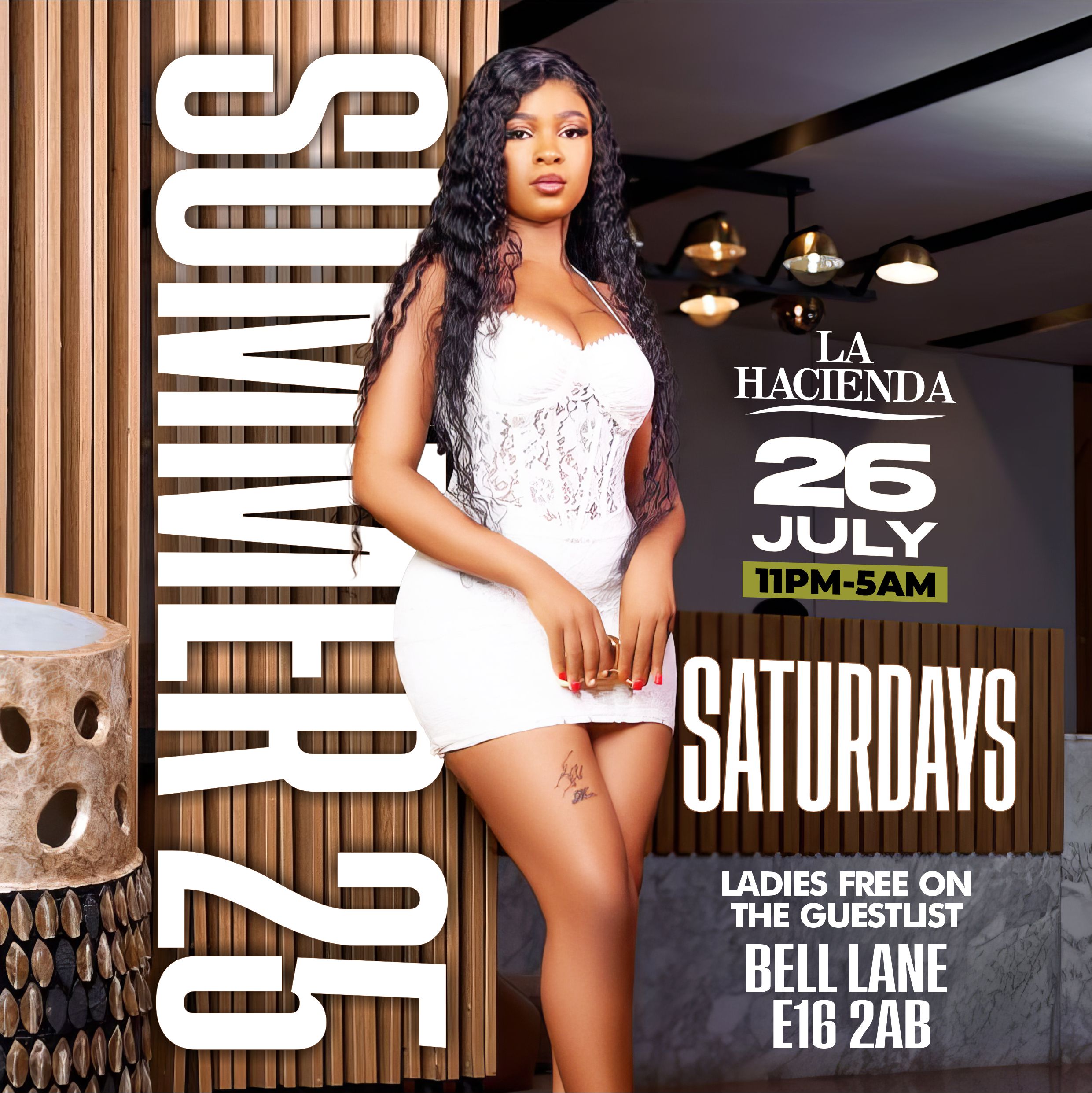 SUMMER SATURDAY JULY 26th @ LA HACIENDA              